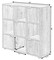 9-Cube Wooden Storage Organizer with 5 Enclosed Cabinet Doors and 4 Open Shelves, Freestanding Cubby Bookcase for Bedroom, Living Room, Office, Closet, or Playroom